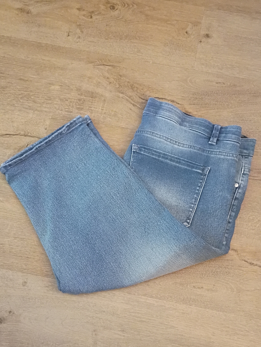Angels Blue Denim Jeans crop length boot cut.